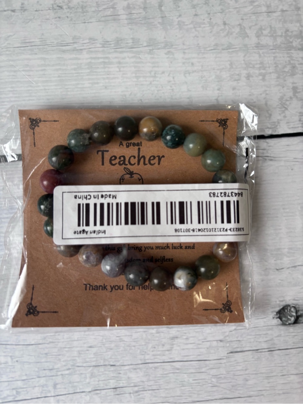 Multicolor Natural Stone Bead Bracelet for Women - Teacher Gift